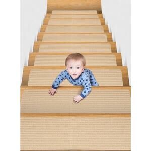 MBIGM 8" X 30" (15-Pack) Non-Slip Carpet Stair Treads